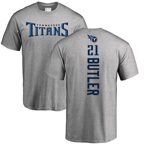 Tennessee Titans Men Ash Malcolm Butler Backer NFL Football #21 T Shirt->tennessee titans->NFL Jersey